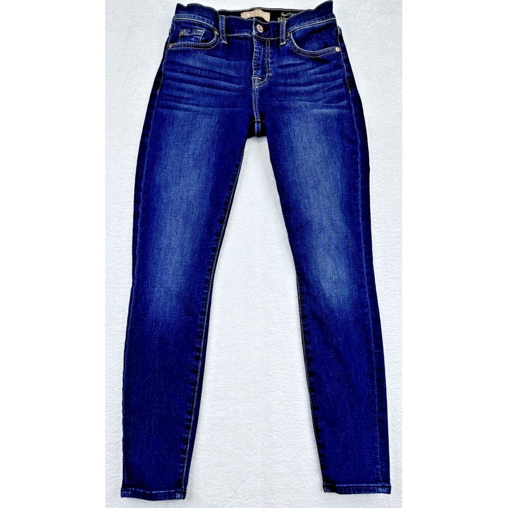 7 For All Mankind Women's B(Air) The Ankle Skinny Jeans Dark Wash Blue Size 26